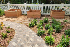 Treated Wood Planter Boxes Front View