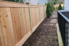 #33 1x4 Cedar Flatboard Fence with Top and Bottom Face