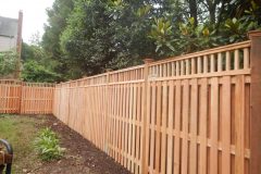 #30 Cedar 1x4 Board on Board Fence with 2x2 Lattice