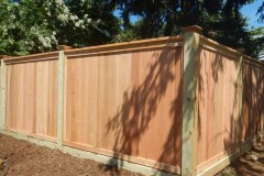 #29 Cedar Flatboard Fence with 6x6 Posts on Bottom