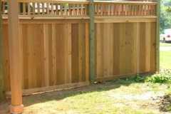 #5 Cedar Flatboard Fence with 2x2 Lattice