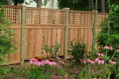#7 Cedar Flatboard Fence with Square Lattice