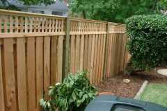 #18 Cedar Board on Board Fence with Square Lattice