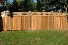 #6 Cedar Flatboard Fence with Square Lattice