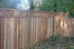 #8 Cedar Flatboard Fence with Diagonal Lattice