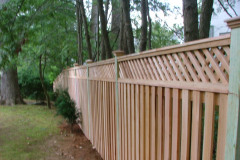 #15 Cedar Board on Board Fence with Diagonal Lattice