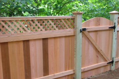 #9 Cedar Flatboard Fence with Diagonal Lattice