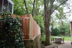 #21 Cedar Board on Board Fence on Wall