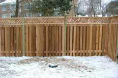 #14 Cedar Board on Board Fence with Diagonal Lattice