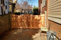 #29 Cedar Flatboard Fence Double Gate with A Frame