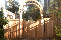 #30 Cedar 2 Post Halo Arbor with Double Walk Gate