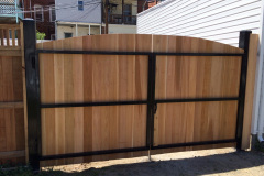#32a Cedar Flatboard Steel Framed Double Gate (Back View)