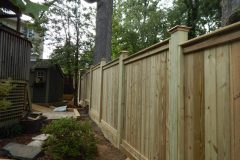 #17 1x4 Pine Fence with Top and Bottom Face Boards on 6x6 Posts