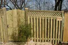 #12 Pressure Treated Pine Board on Board Fence with Lattice