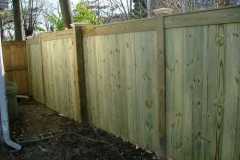 #1 Pressure Treated Pine Flatboard Fence With Face Board