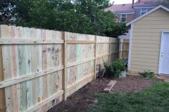#15 Pine 1x6 Dog Ear Flat Board Fence (Rear View)
