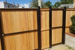 Pine Privacy Fence with Steel Frame Gate