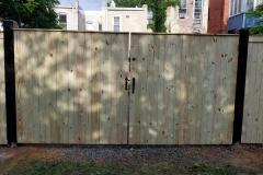 Wood and Steel Reinforced Security Gate - Front View