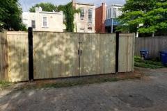 Wood and Steel Reinforced Security Gate - Outside view