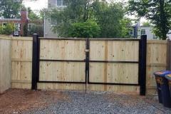 Wood and Steel Reinforced Security Gate - Inside View